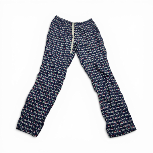 Pantalon Pijama Vineyard Vines Navidad Xchico Xs Azul (Usado)