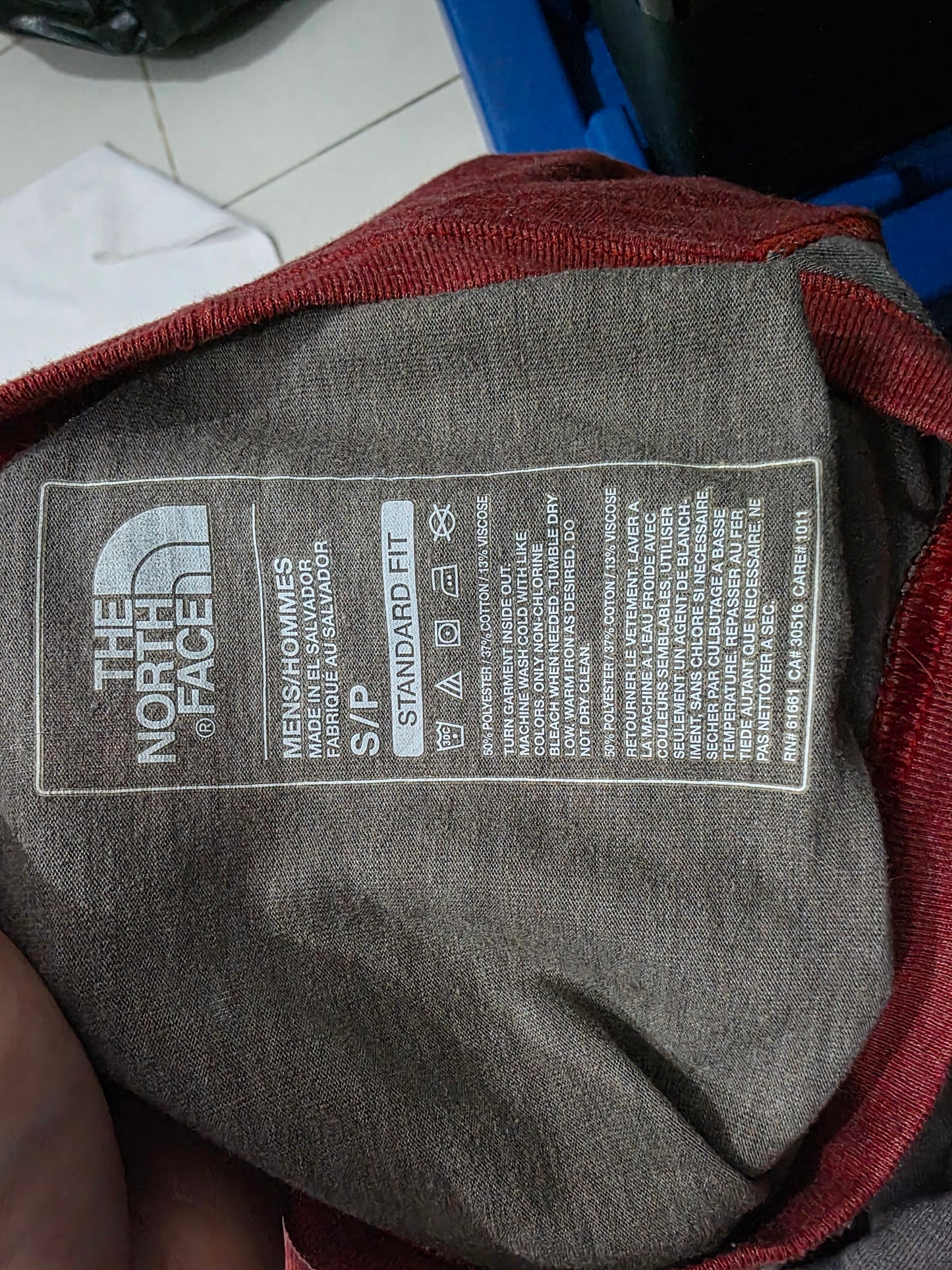 Playera Manga 3/4 The North Face Chico S Gris Vino (Usado)