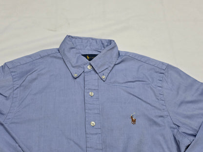 Camisa Slimfit Ralph Lauren Chico S Azul Pony Colores (Usado)