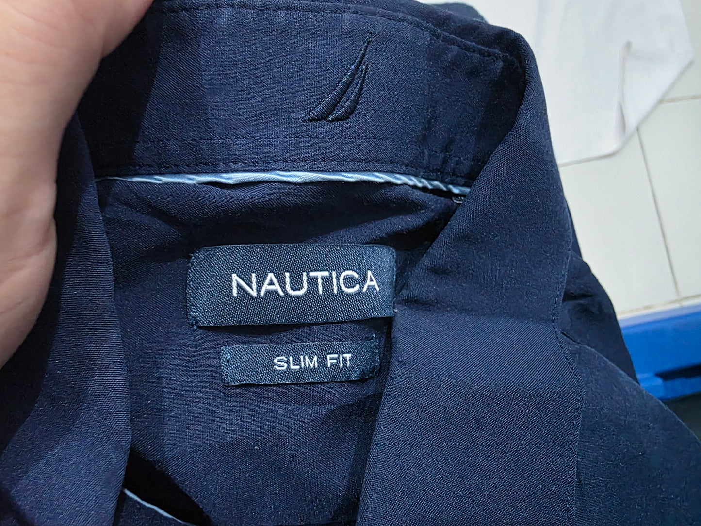 Camisa Nautica Mediana M Azul (Usado)