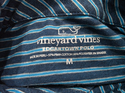 Playera Polo Vineyard Vines Mediana M Azul Lineas Azul Mediana