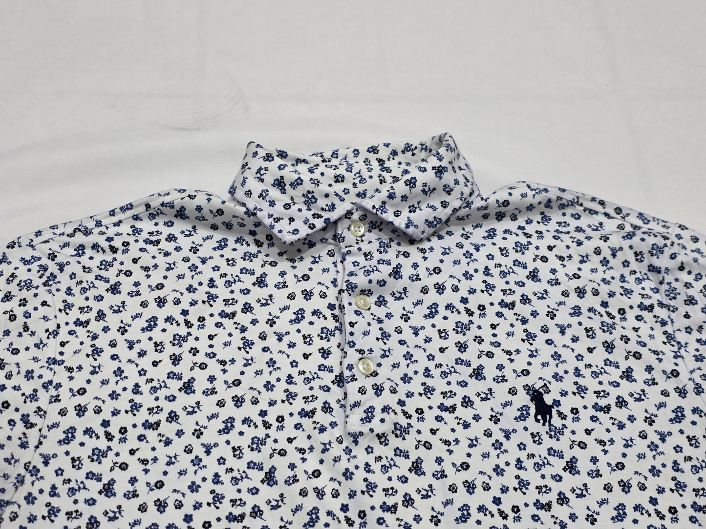 Playera Polo Ralph Lauren Mediana M Blanca Flores (Usado)
