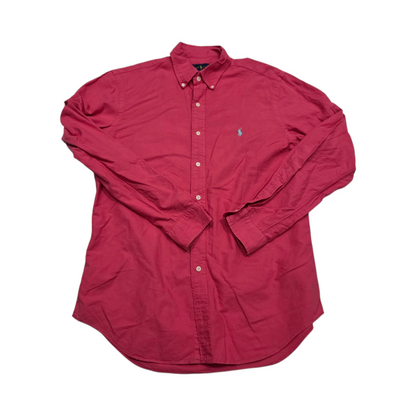 Camisa Ralph Lauren Mediana M Magenta Pony Azul (Usado)