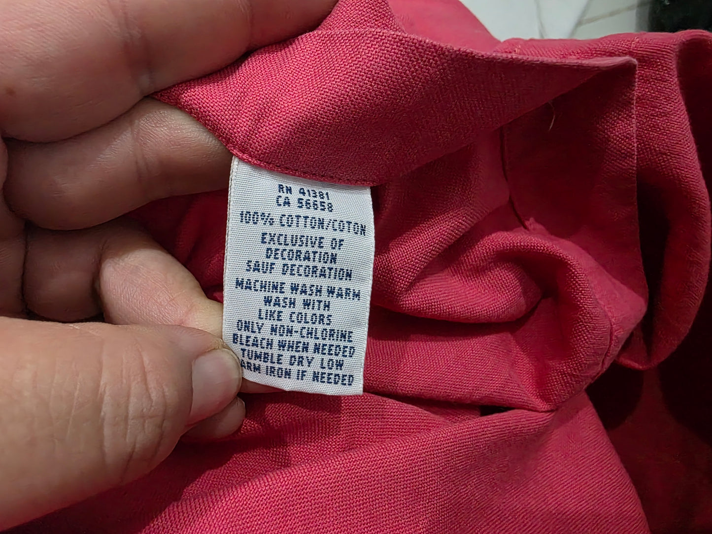 Camisa Ralph Lauren Mediana M Magenta Pony Azul (Usado)
