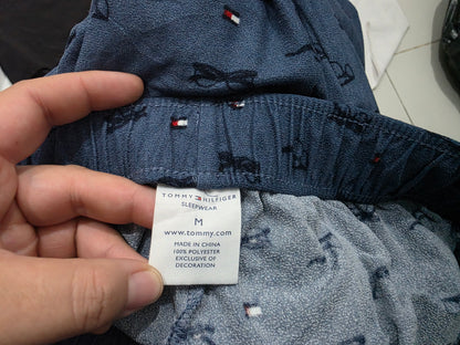 Pantalon Pijama Tommy Hilfiger Mediana M Azul Banderas (Usado)