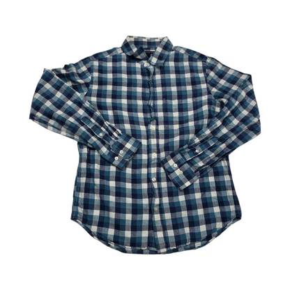 Camisa Banana Republic Mediana M Cuadro Azul Y Blanco (Usado)