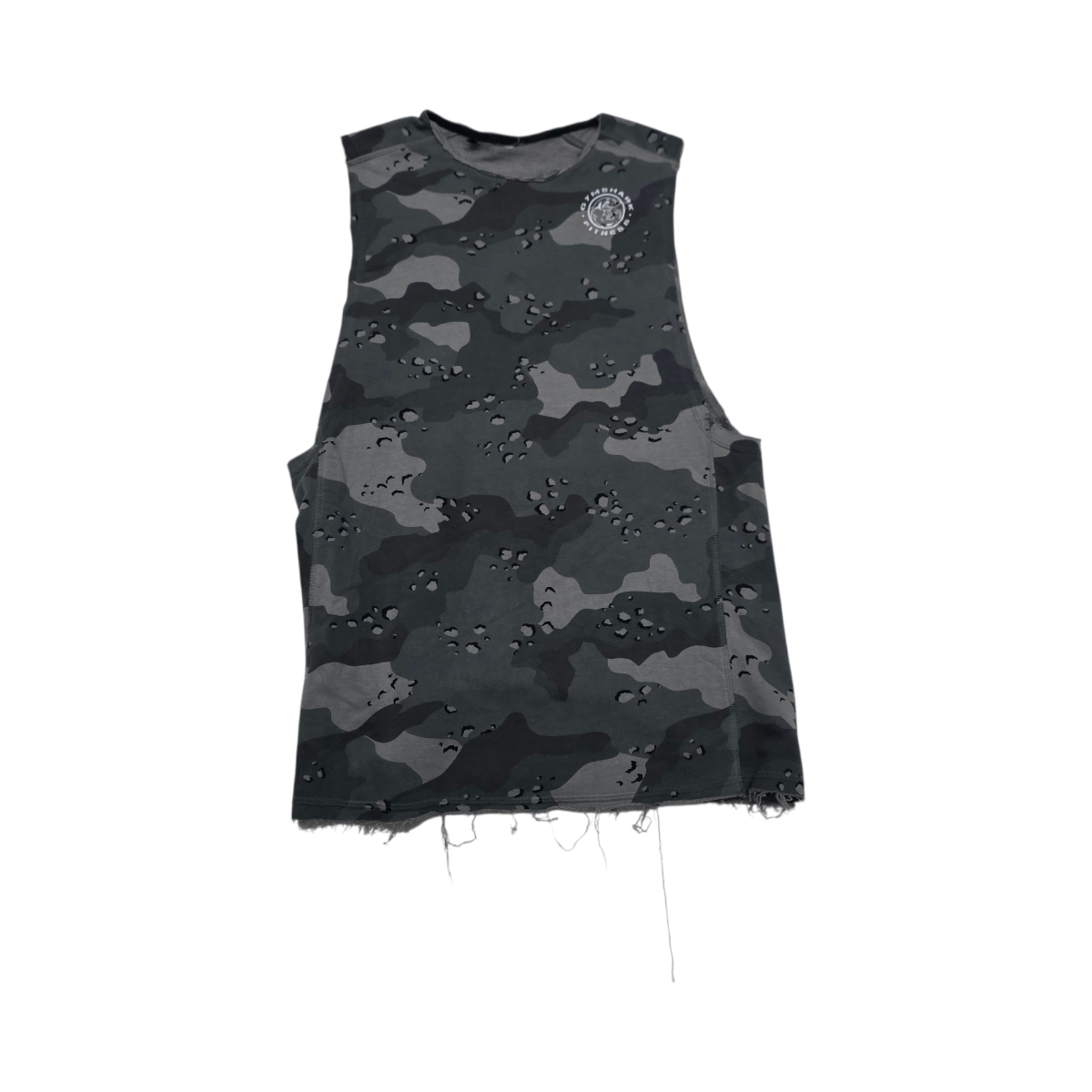 Playera Sin Mangas Gymshark Chico S Gris Camofllajeada (Usado)