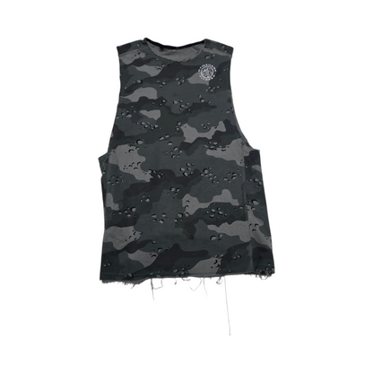 Playera Sin Mangas Gymshark Chico S Gris Camofllajeada (Usado)