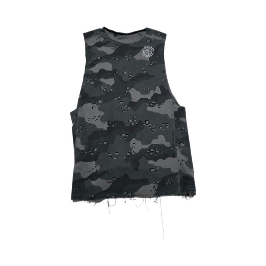 Playera Sin Mangas Gymshark Chico S Gris Camofllajeada (Usado)