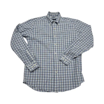 Camisa Nautica Mediana M Cuadro Blanco Azul (Usado)