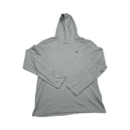 Playera Con Gorro Calvin Klein Mediana M Gris (NUEVO)