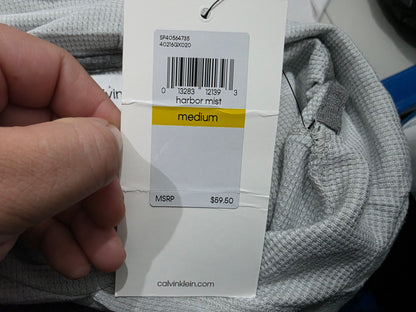 Playera Con Gorro Calvin Klein Mediana M Gris (NUEVO)
