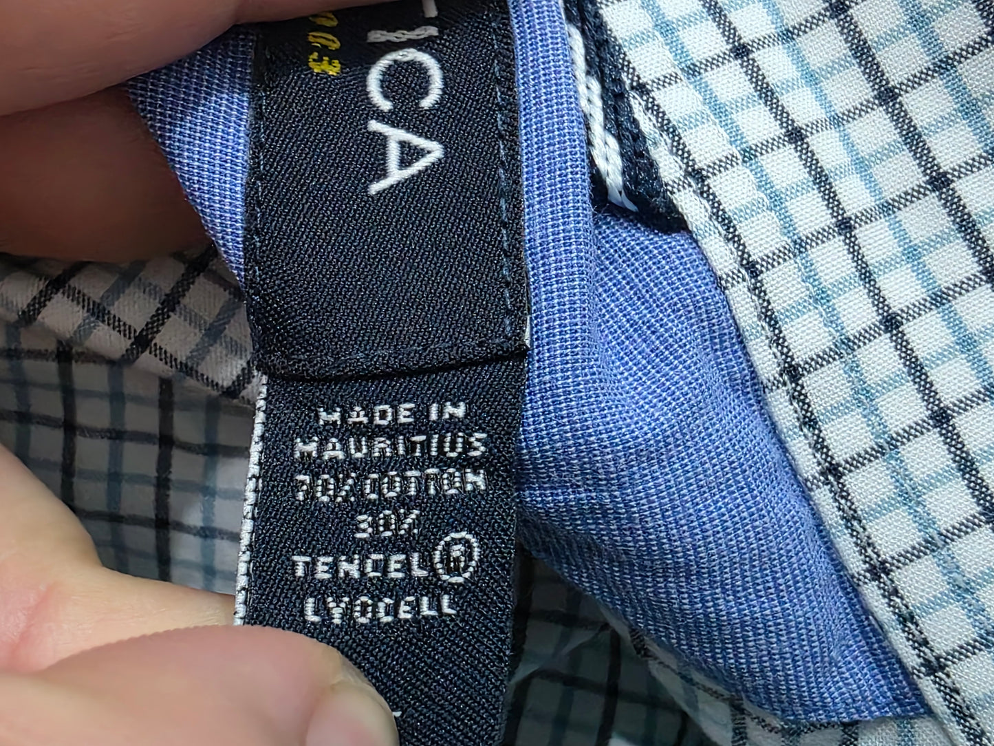 Camisa Nautica Mediana M Cuadro Aul Y Blanco (Usado)