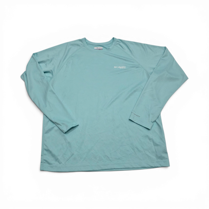 Playera Manga Larga Columbia Grande L Azul (Usado)