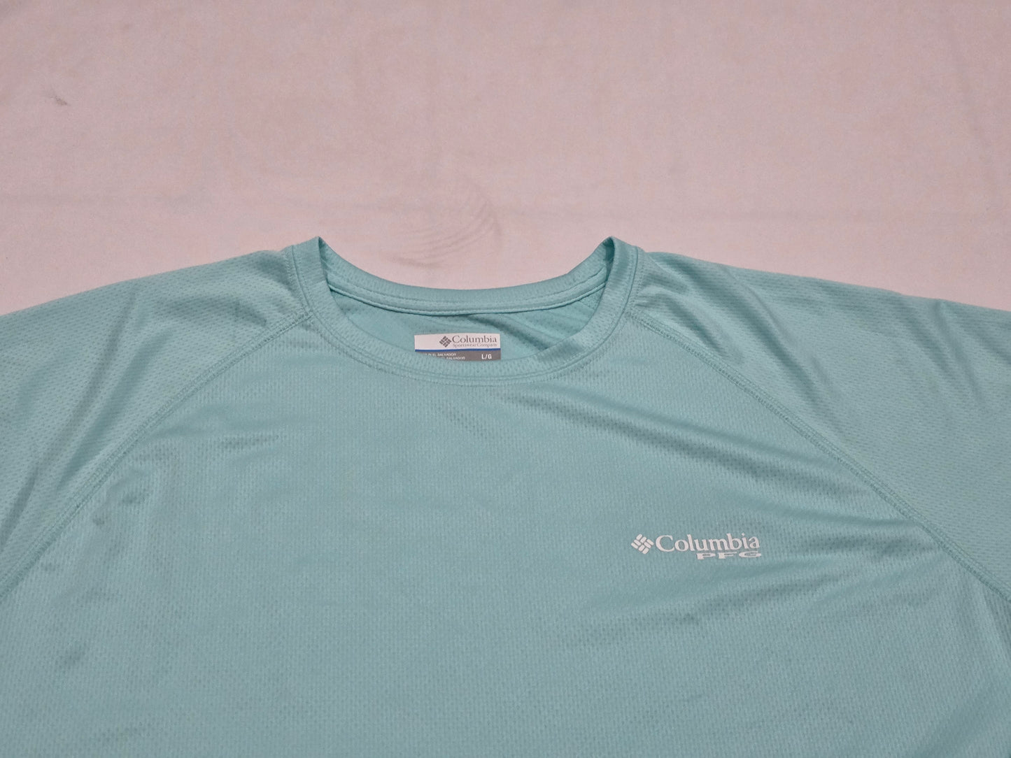 Playera Manga Larga Columbia Grande L Azul (Usado)