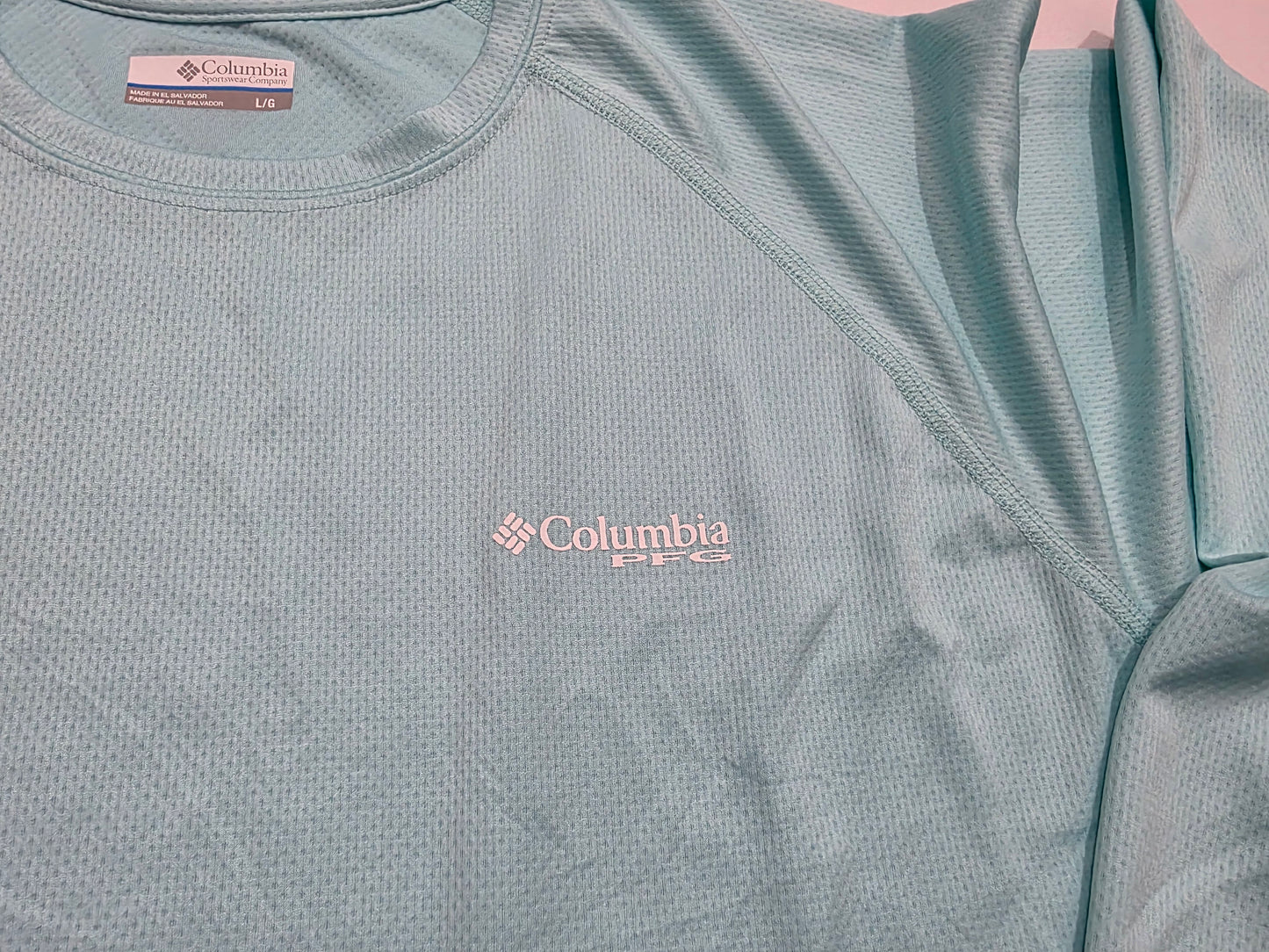 Playera Manga Larga Columbia Grande L Azul (Usado)