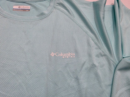Playera Manga Larga Columbia Grande L Azul (Usado)