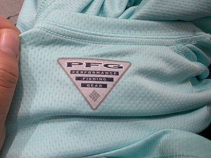 Playera Manga Larga Columbia Grande L Azul (Usado)