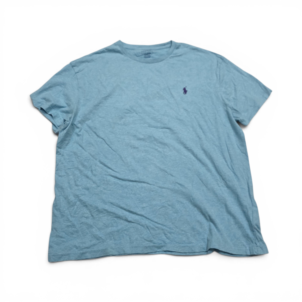Playera Ralph Lauren Grande L Azul Pony Morado (Usado)