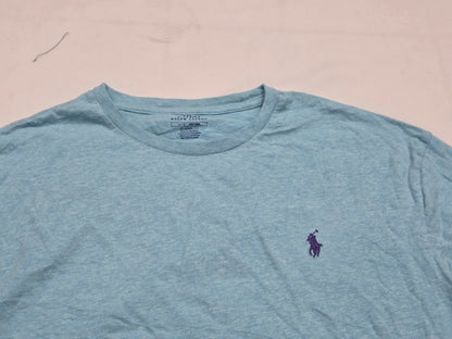 Playera Ralph Lauren Grande L Azul Pony Morado (Usado)