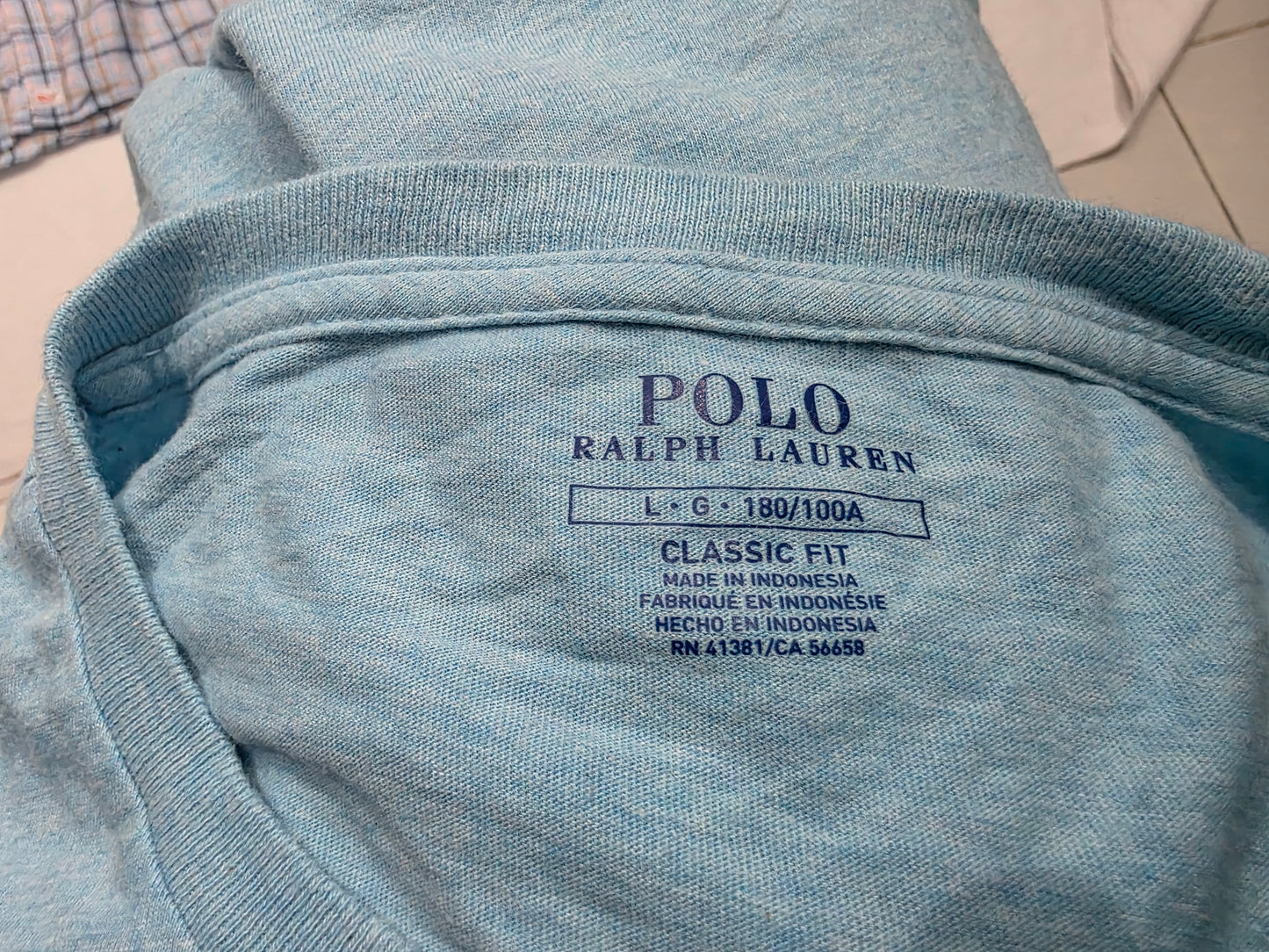 Playera Ralph Lauren Grande L Azul Pony Morado (Usado)