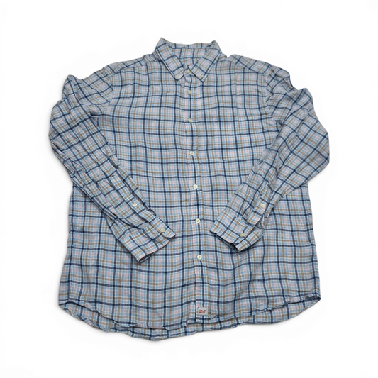 Camisa Lino Vineyard Vines Grande L Azul Rosa (Usado)