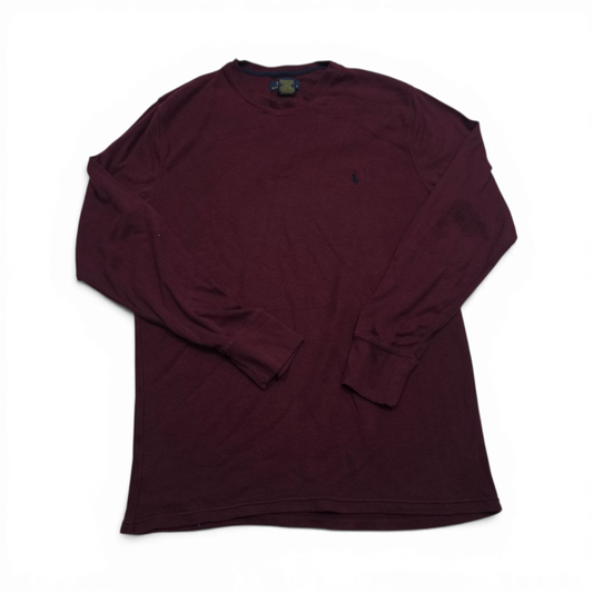 Playera Manga Larga Ralph Lauren Grande L Vino Pony Azul (Usado)