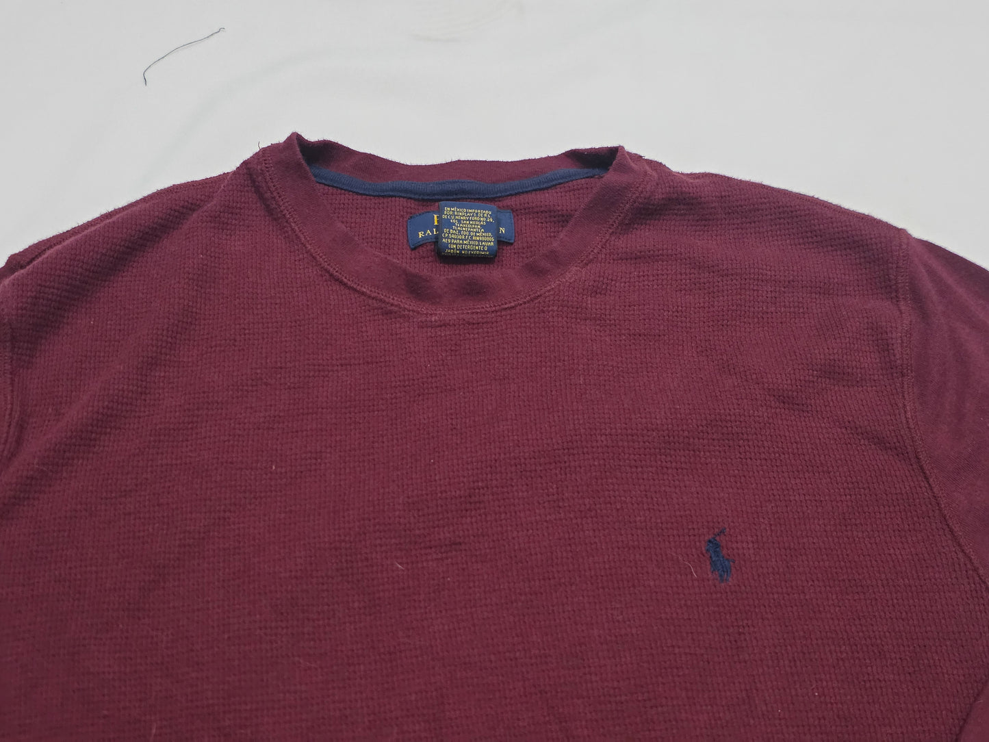 Playera Manga Larga Ralph Lauren Grande L Vino Pony Azul (Usado)