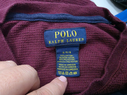 Playera Manga Larga Ralph Lauren Grande L Vino Pony Azul (Usado)