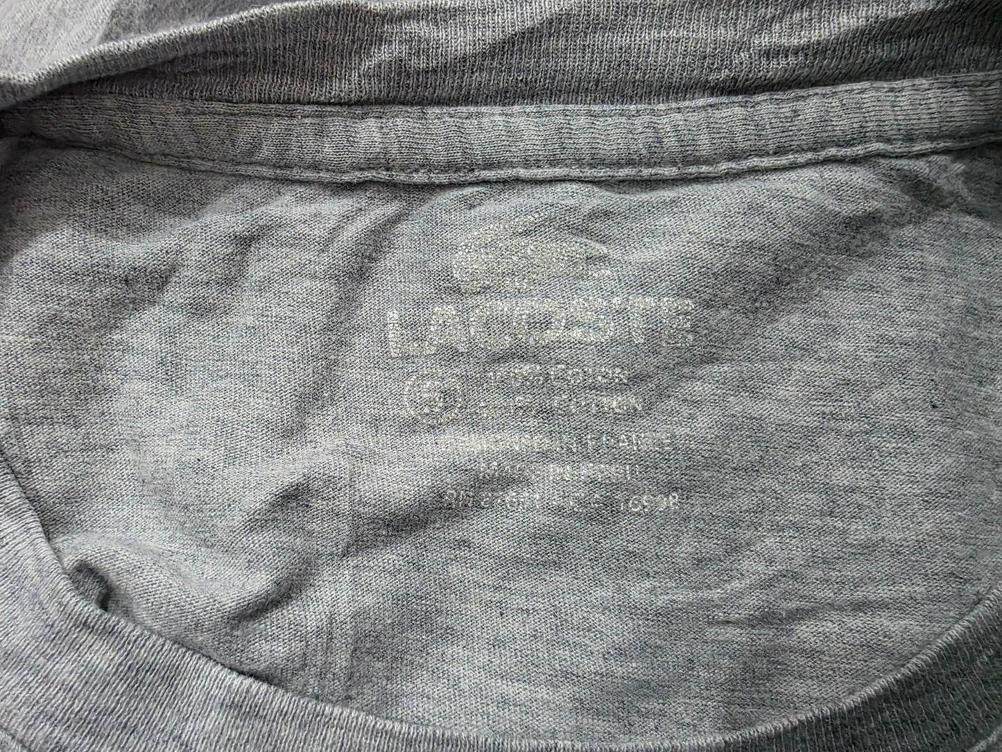 Playera Lacoste Grande L Gris (Usado)
