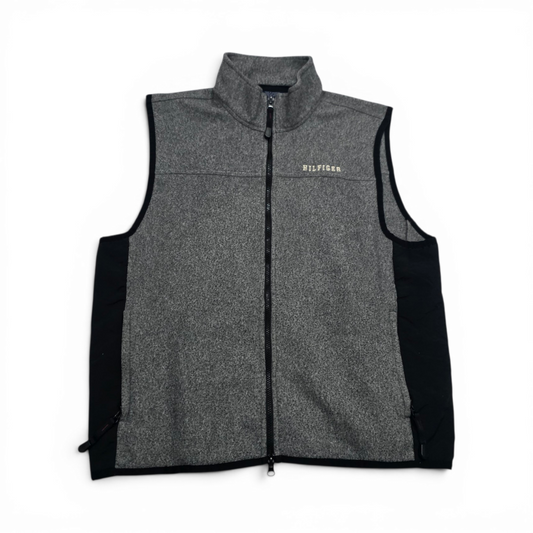 Chaleco Polartommy Hilfiger Grande L Gris Con Negro (Usado)