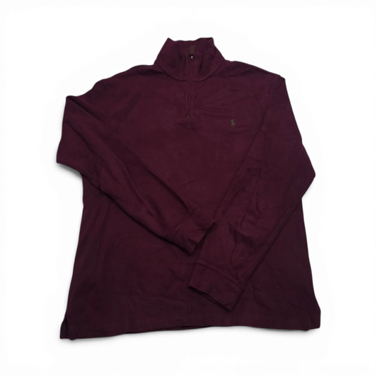 Sueter Ralph Lauren Grande L Vino Pony Verde Cierre Corto (Usado)