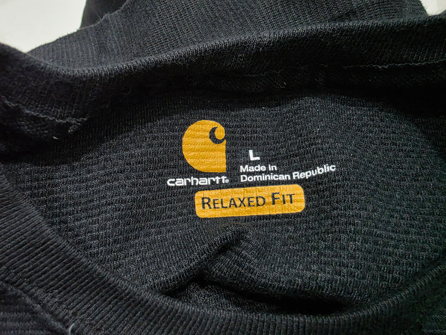 Playera Manga Larga Carhartt Grande L Relaxed Fit Negro (Usado)