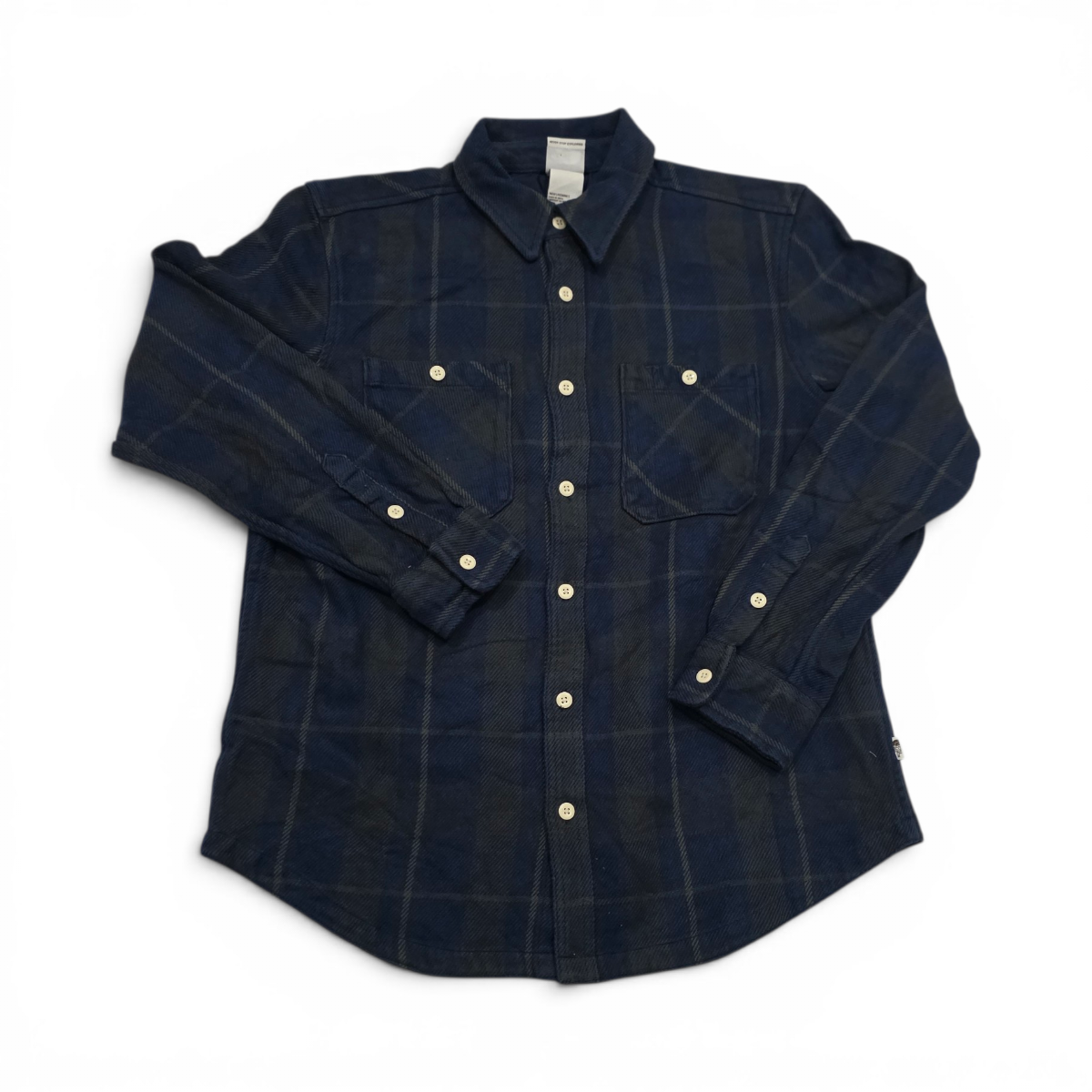 Camisa The North Face Grande L Gruesa Cuadro Azul Y Verde (Usado)