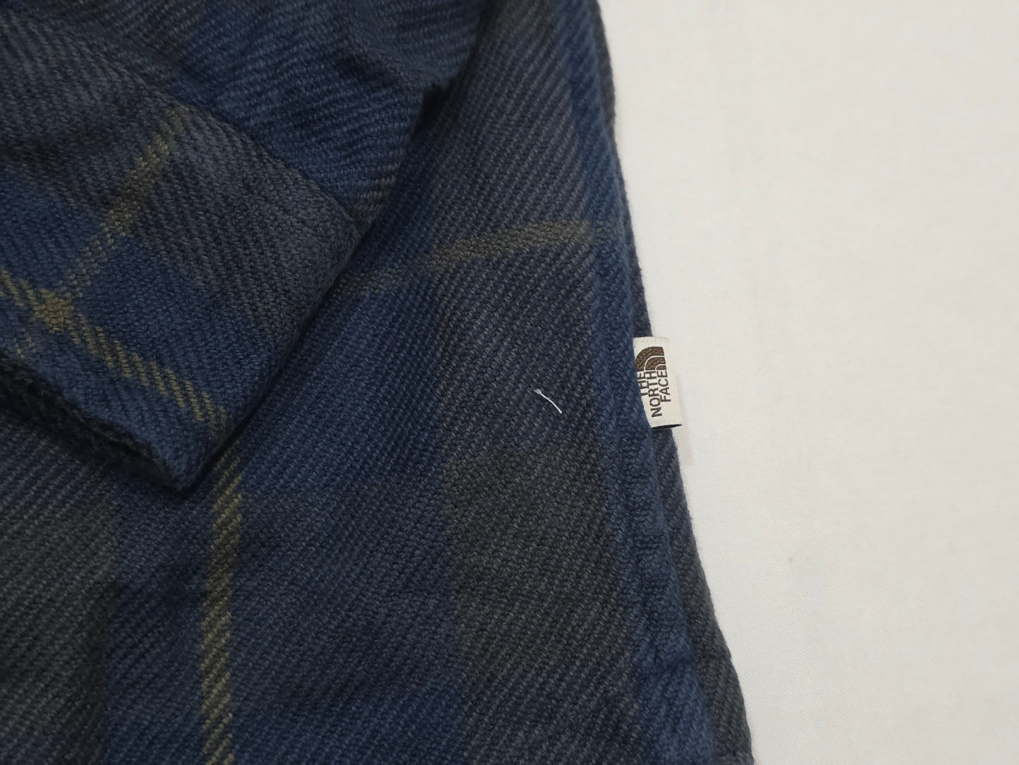 Camisa The North Face Grande L Gruesa Cuadro Azul Y Verde (Usado)