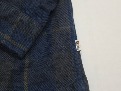 Camisa The North Face Grande L Gruesa Cuadro Azul Y Verde (Usado)