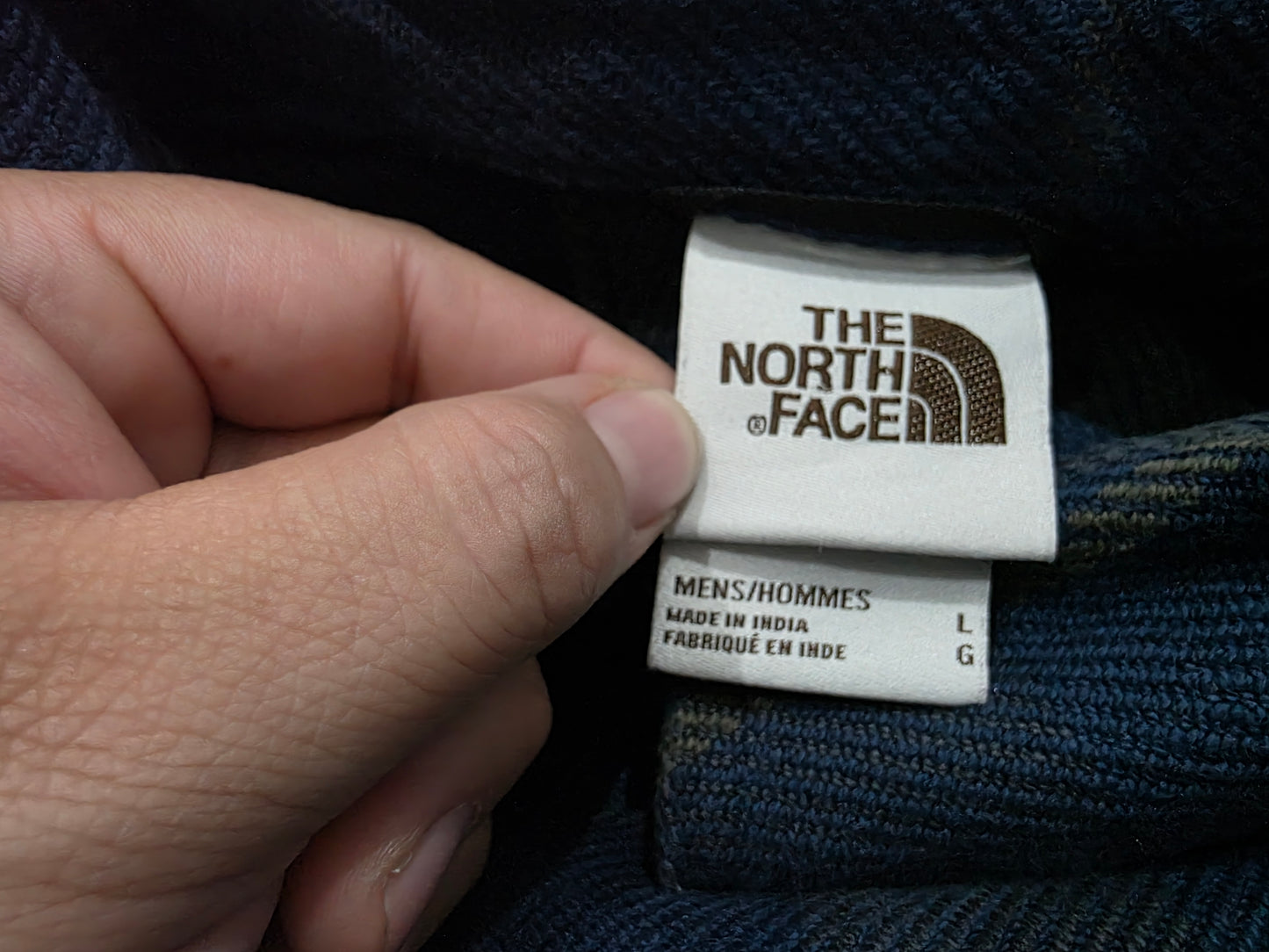 Camisa The North Face Grande L Gruesa Cuadro Azul Y Verde (Usado)