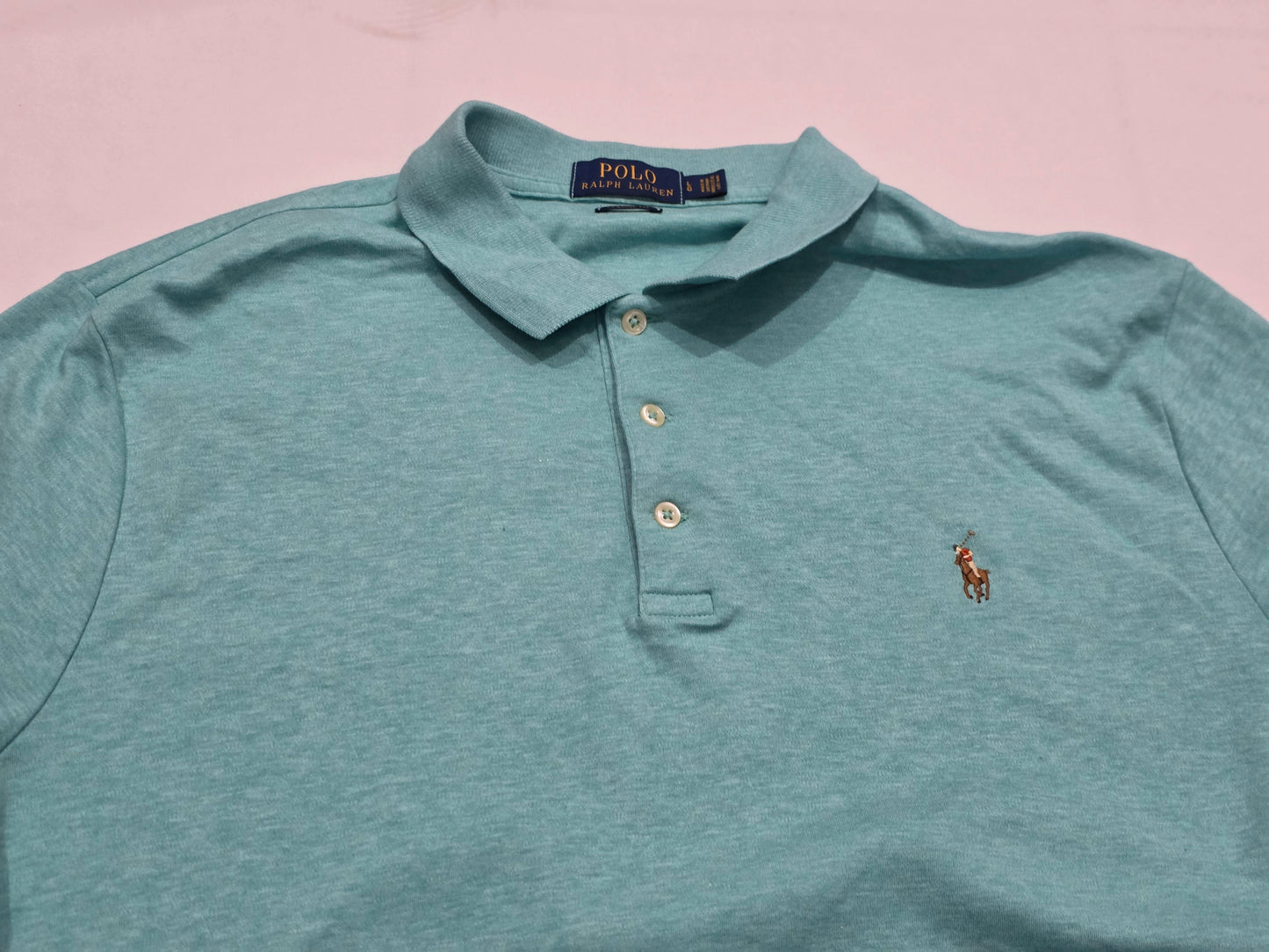 Playera Polo Ralph Lauren Grande L Azul Agua Classic Fit (Usado)