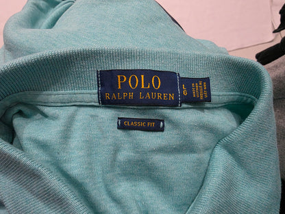Playera Polo Ralph Lauren Grande L Azul Agua Classic Fit (Usado)