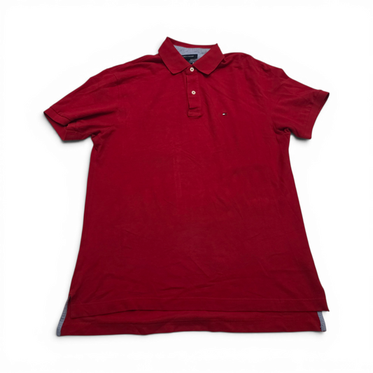 Playera Polo Tommy Hilfiger Grande Classic Fit Rojo (Usado)