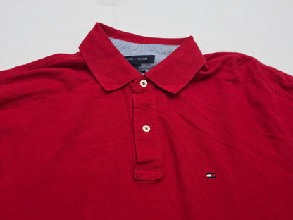Playera Polo Tommy Hilfiger Grande Classic Fit Rojo (Usado)