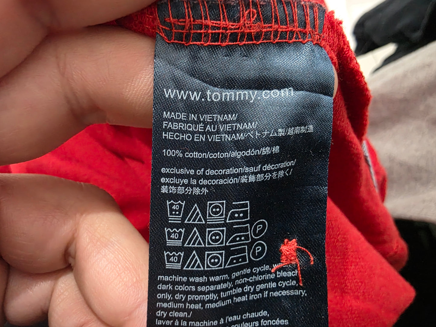 Playera Polo Tommy Hilfiger Grande Classic Fit Rojo (Usado)