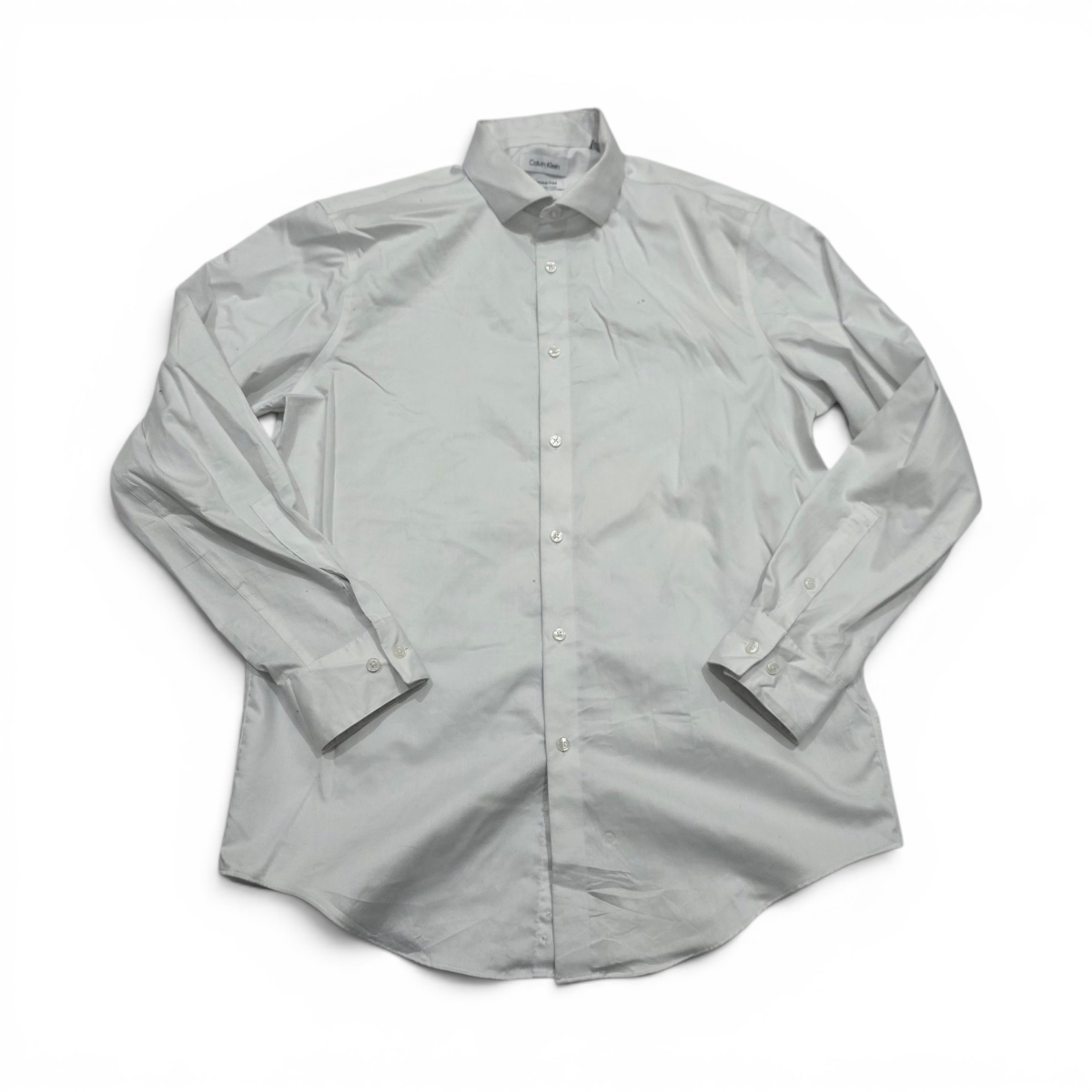 Camisa Calvin Klein Grande 16 32-33 Slimfit Infinite Blanco (Usado)