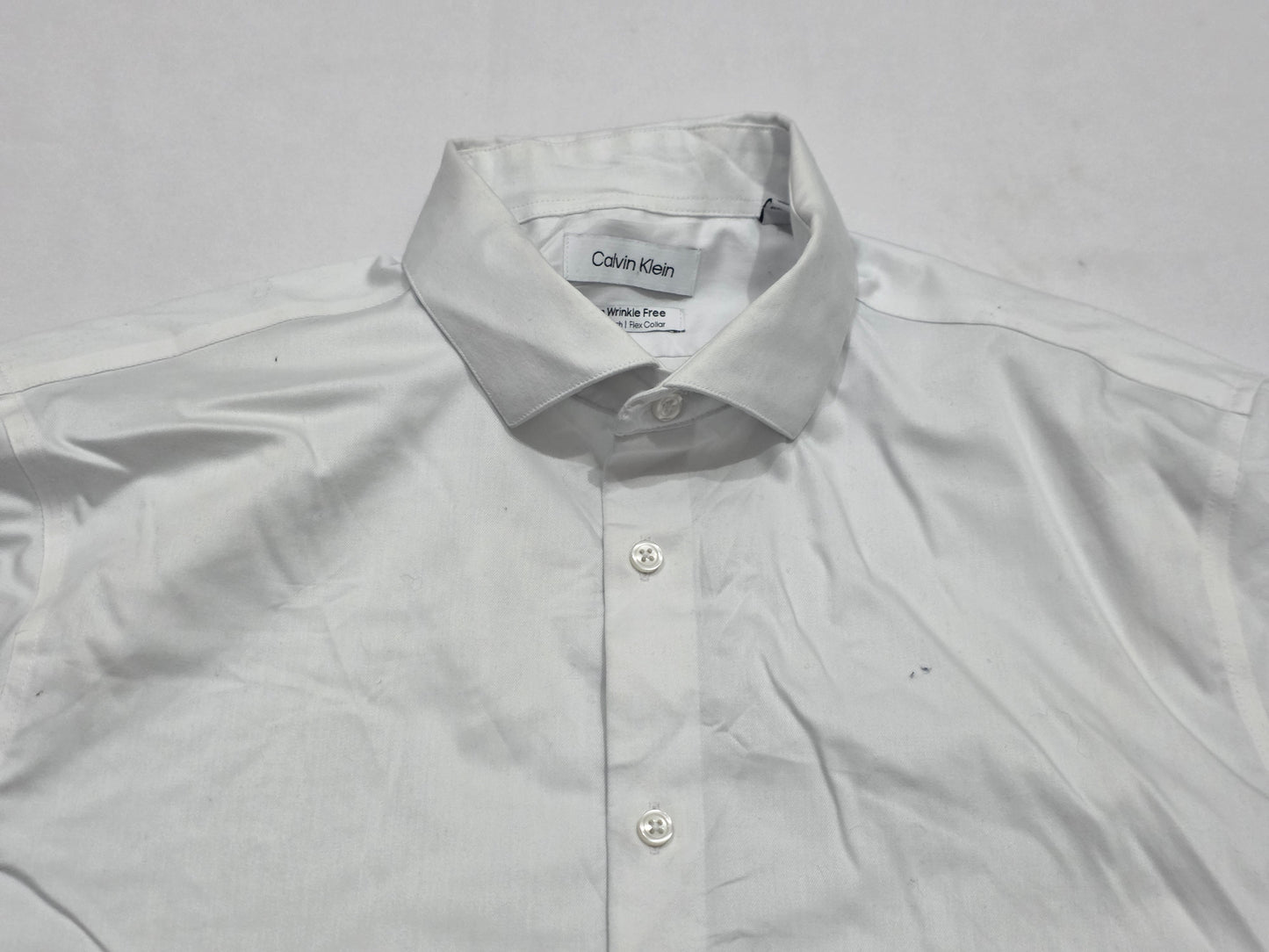 Camisa Calvin Klein Grande 16 32-33 Slimfit Infinite Blanco (Usado)