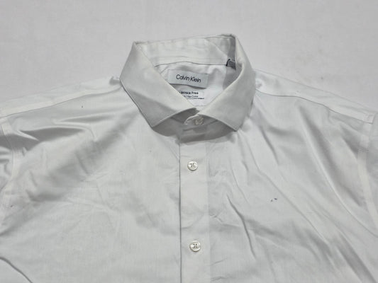 Camisa Calvin Klein Grande 16 32-33 Slimfit Infinite Blanco (Usado)