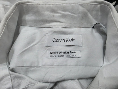 Camisa Calvin Klein Grande 16 32-33 Slimfit Infinite Blanco (Usado)