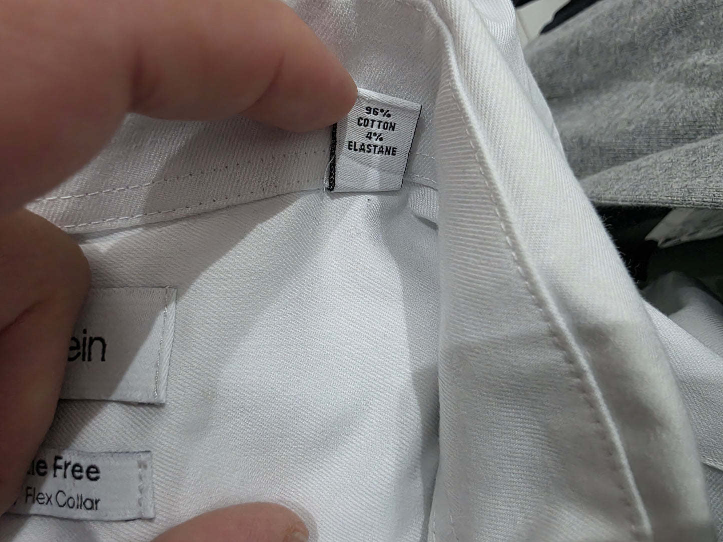 Camisa Calvin Klein Grande 16 32-33 Slimfit Infinite Blanco (Usado)