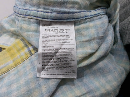 Camisa Banana Republic Grande L Cuadro Amarillo Azul (Usado)