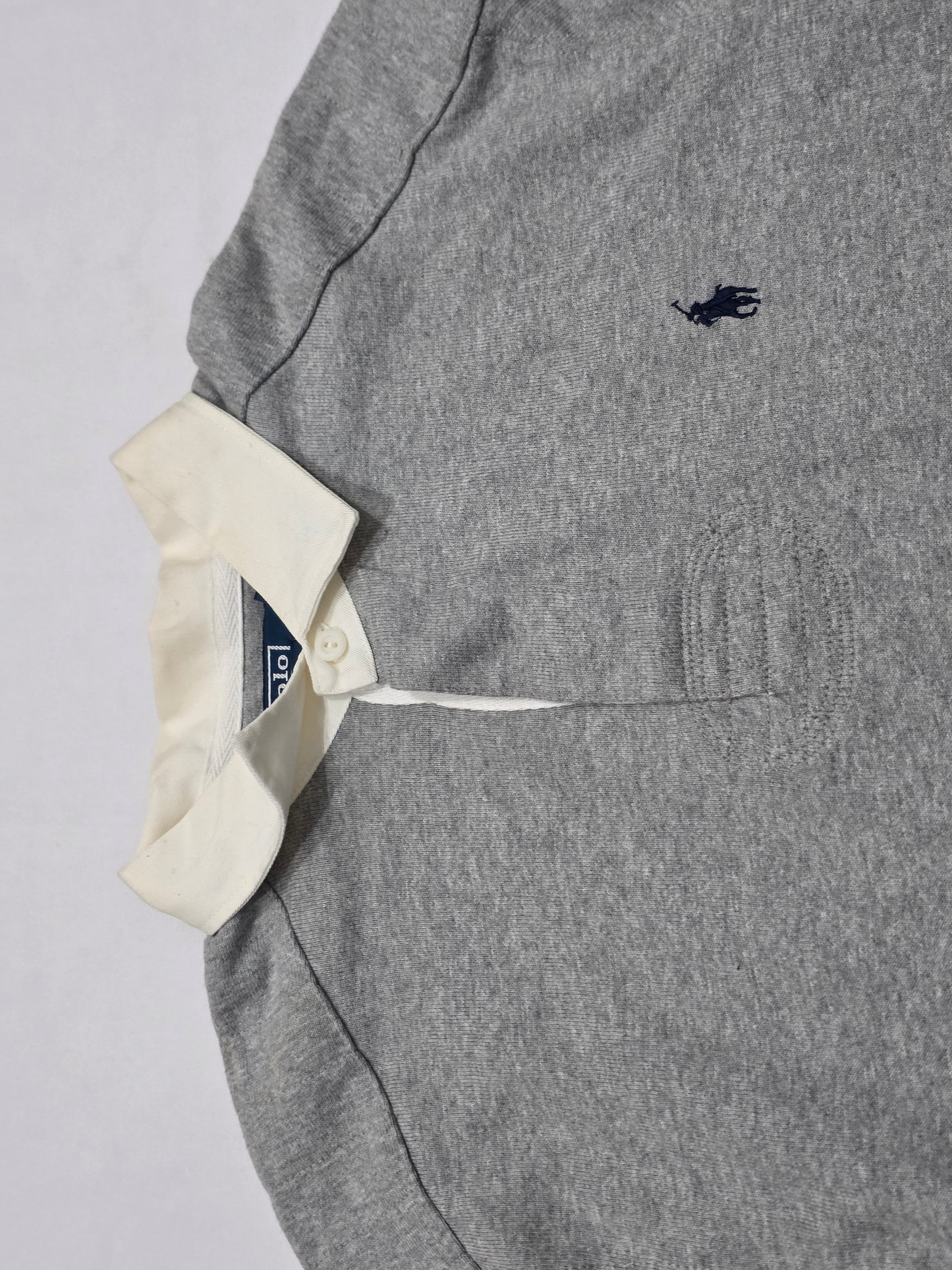 Playera Manga Larga Polo Ralph Lauren Grande Custom Fit Gris (Usado)