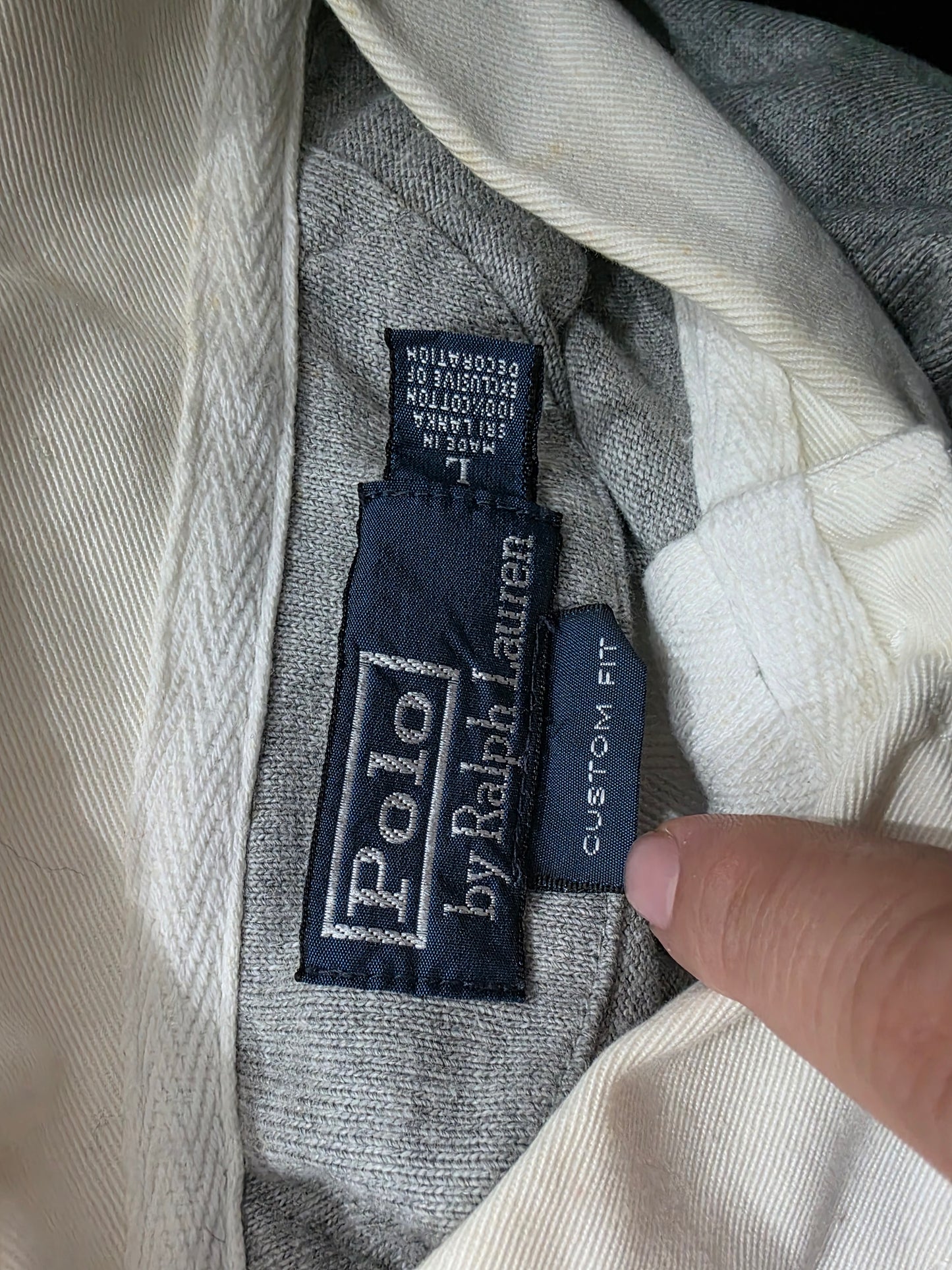 Playera Manga Larga Polo Ralph Lauren Grande Custom Fit Gris (Usado)